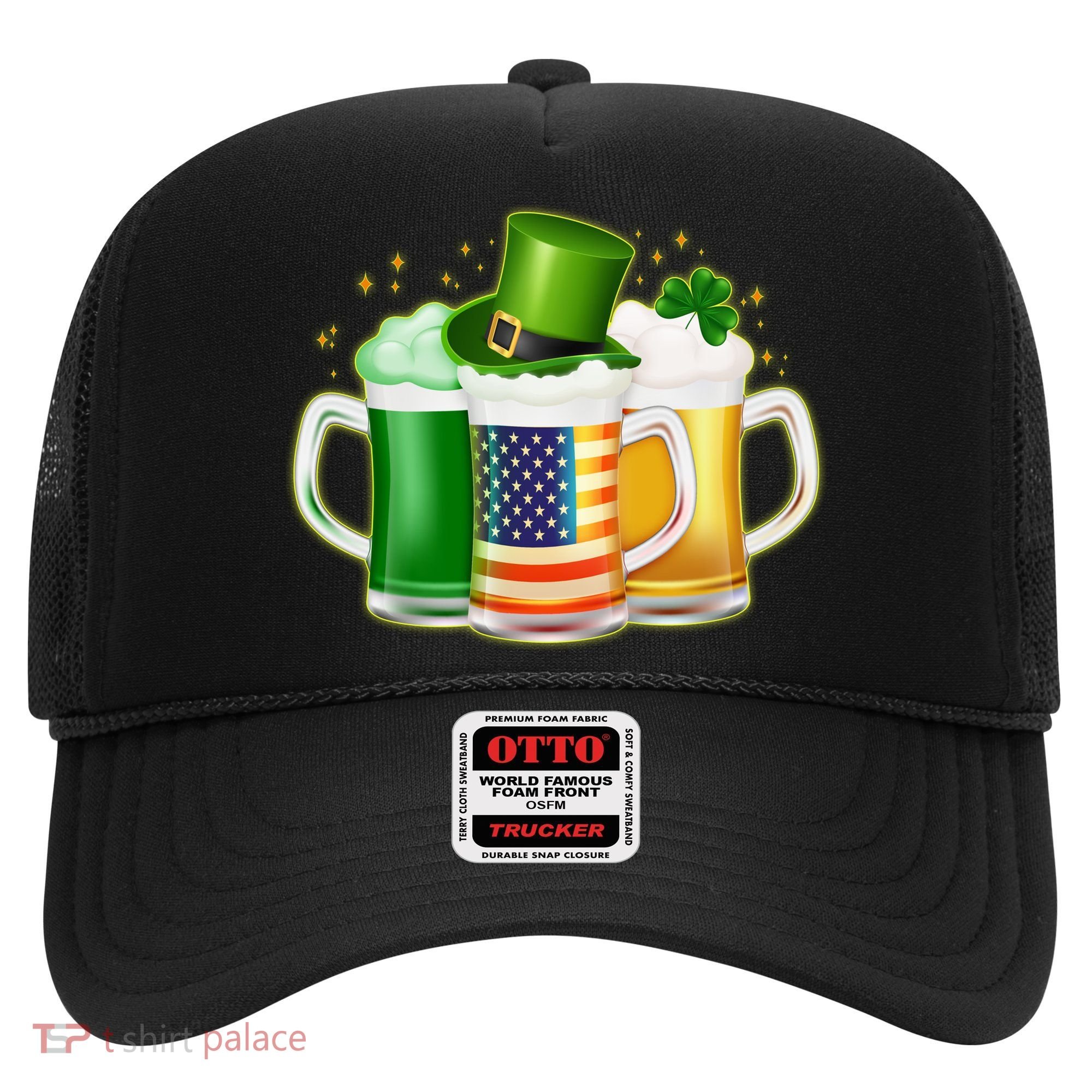 St Patricks Day Usa American Flag Beers Hat