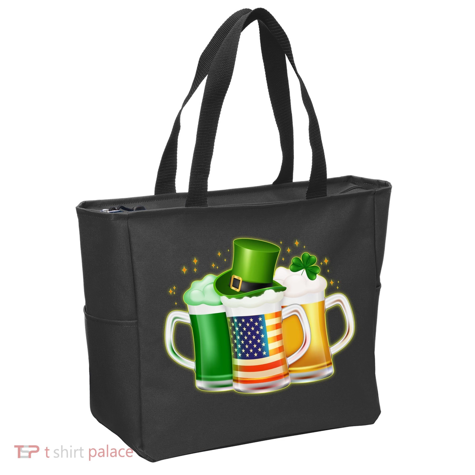 St Patricks Day Usa American Flag Beers Tote Bag