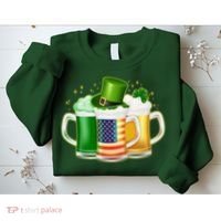 St Patricks Day Usa American Flag Beers Sweatshirt thumb 2