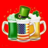 St Patricks Day Usa American Flag Beers Santa Hat thumb 1