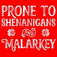 St Patricks Day, Prone To Shenanigans And Malarkey, Funny St Patricks Day Santa Hat thumb 1