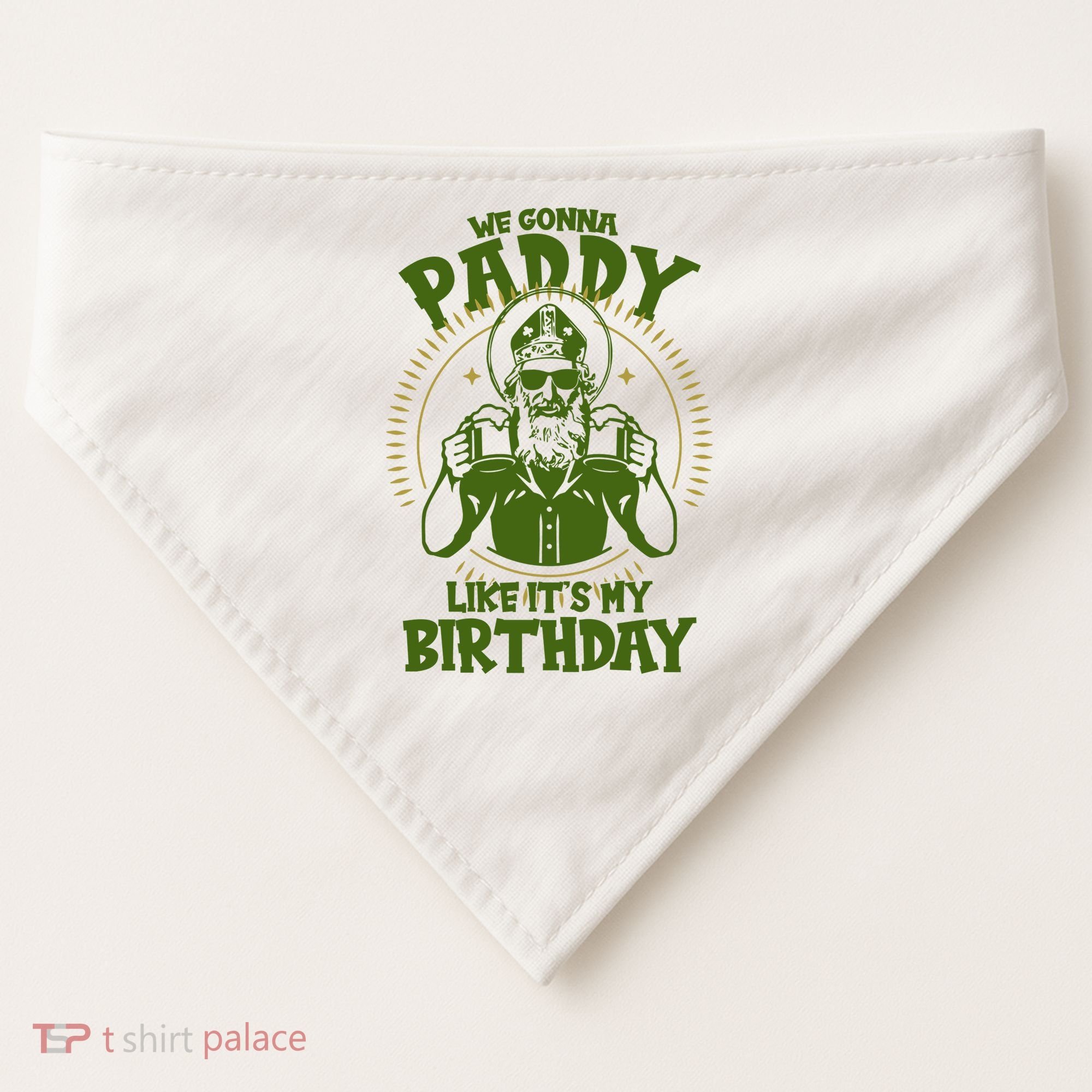St Patricks Day We Gonna Paddy Like Its My Birthday USA-Made Doggie Bandana