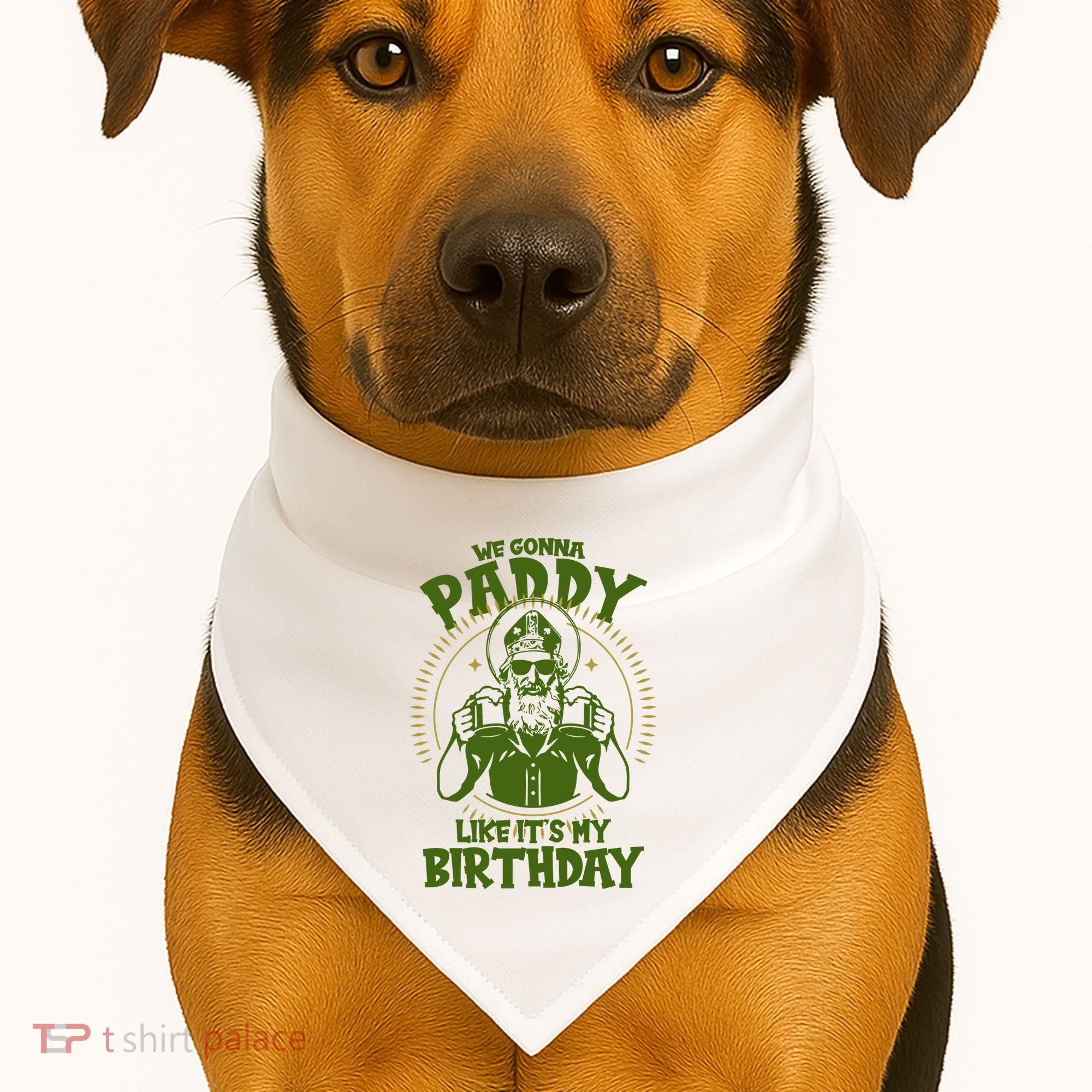 St Patricks Day We Gonna Paddy Like Its My Birthday USA-Made Doggie Bandana