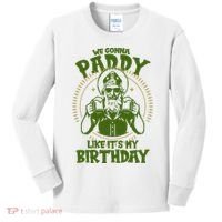 St Patricks Day We Gonna Paddy Like Its My Birthday Kids Long Sleeve Shirt thumb 0