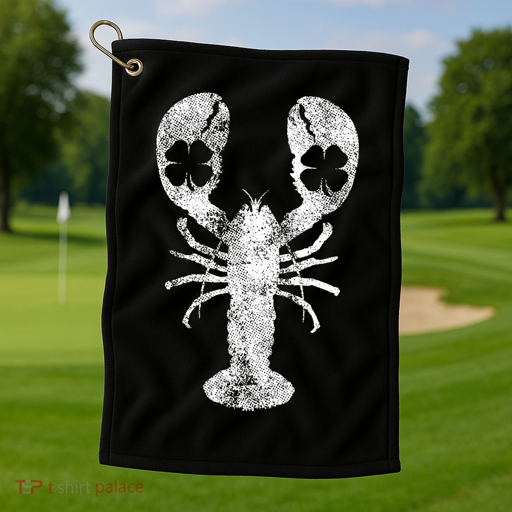 St. Patrick's Day Shamrock Lobster Irish Green Saint Paddy's Golf Towel