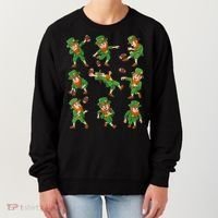 St Patricks Day Leprechaun Football Player Funny Women's Sweatshirt thumb 0