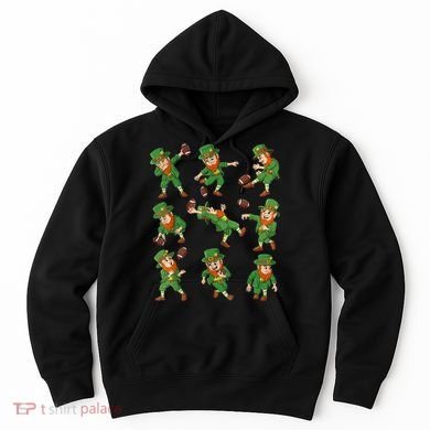 St Patricks Day Leprechaun Football Player Funny Hoodie
