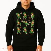 St Patricks Day Leprechaun Football Player Funny Hoodie thumb 2