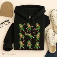 St Patricks Day Leprechaun Football Player Funny Hoodie thumb 4