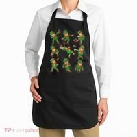 St Patricks Day Leprechaun Football Player Funny Apron thumb 2