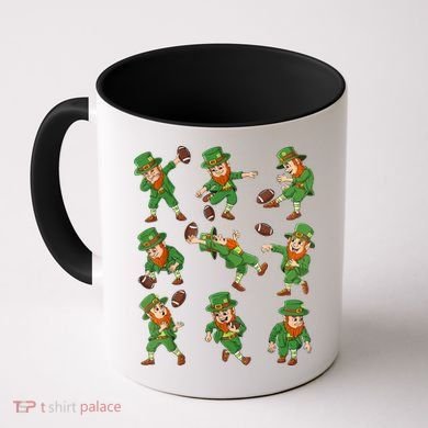 St Patricks Day Leprechaun Football Player Funny Coffee Mug