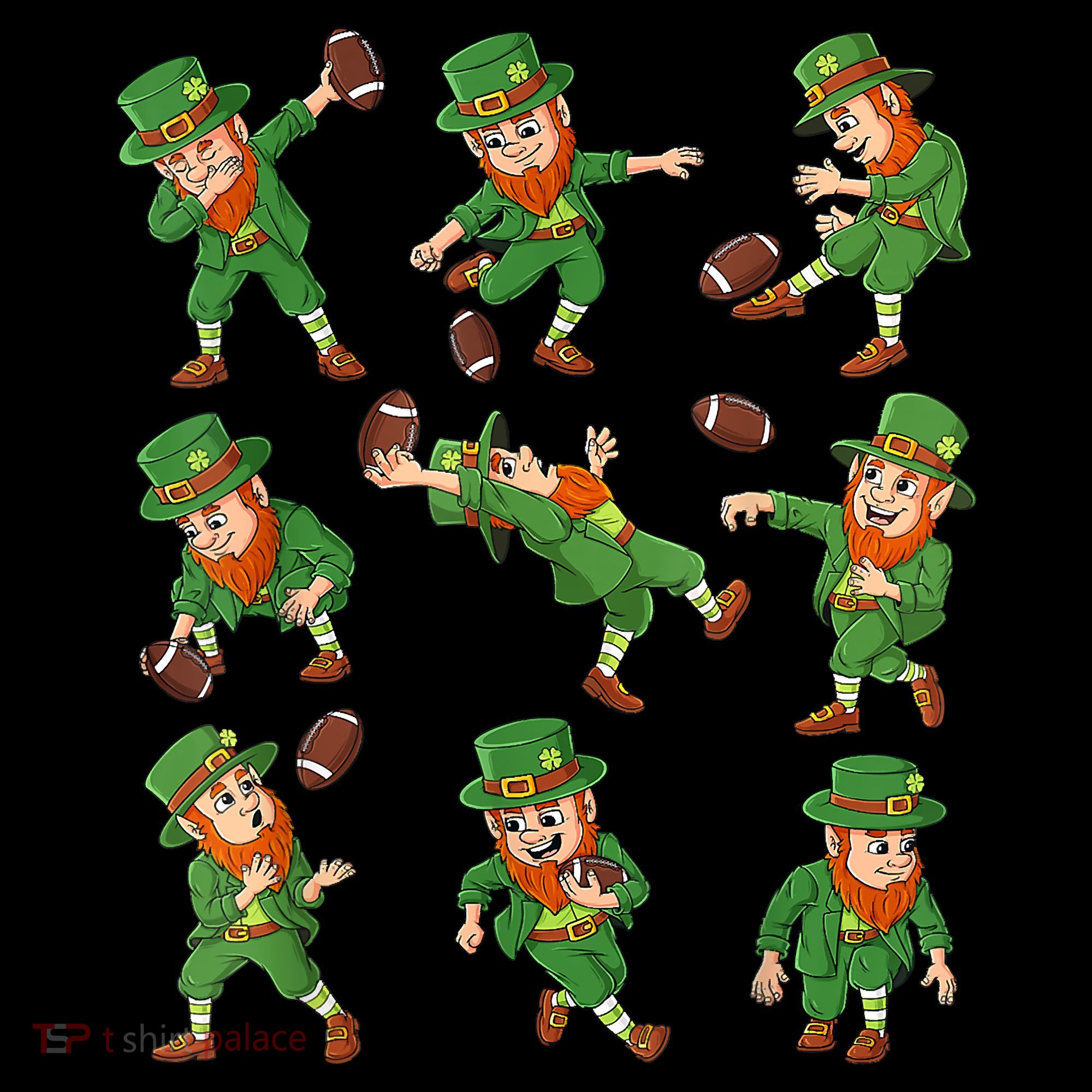St Patricks Day Leprechaun Football Player Funny Coffee Mug