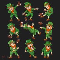 St Patricks Day Leprechaun Football Player Funny Tumbler thumb 3