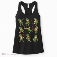 St Patricks Day Leprechaun Football Player Funny Women's Tank Top thumb 0