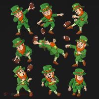St Patricks Day Leprechaun Football Player Funny Women's Tank Top thumb 5