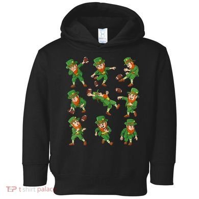 St Patricks Day Leprechaun Football Player Funny Toddler Hoodie