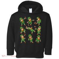 St Patricks Day Leprechaun Football Player Funny Toddler Hoodie thumb 0