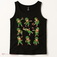 St Patricks Day Leprechaun Football Player Funny Tank Top thumb 2