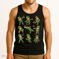 St Patricks Day Leprechaun Football Player Funny Tank Top thumb 3