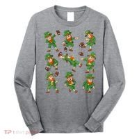 St Patricks Day Leprechaun Football Player Funny Long Sleeve Shirt thumb 0
