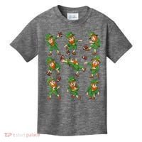 St Patricks Day Leprechaun Football Player Funny Kids T-Shirt thumb 0