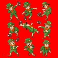St Patricks Day Leprechaun Football Player Funny Santa Hat thumb 1