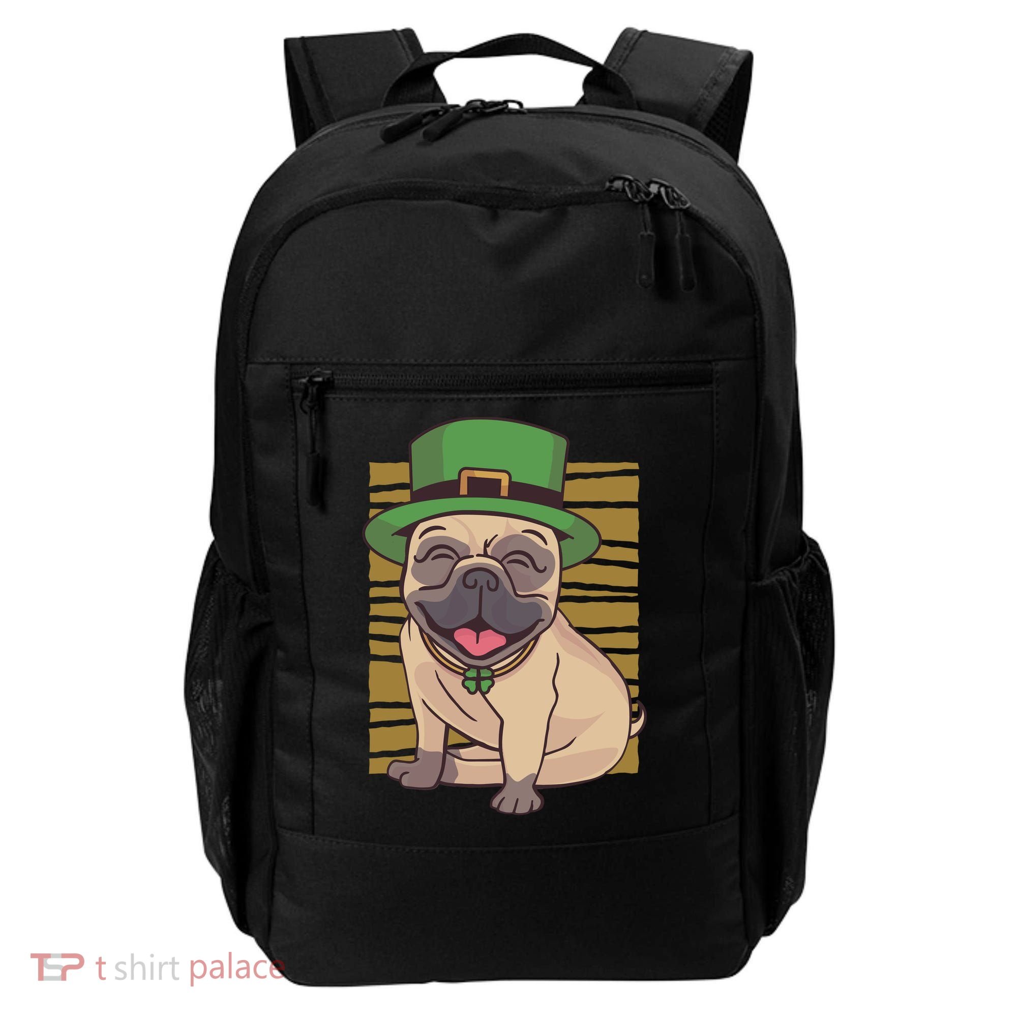 St Patricks Day Pug Backpack