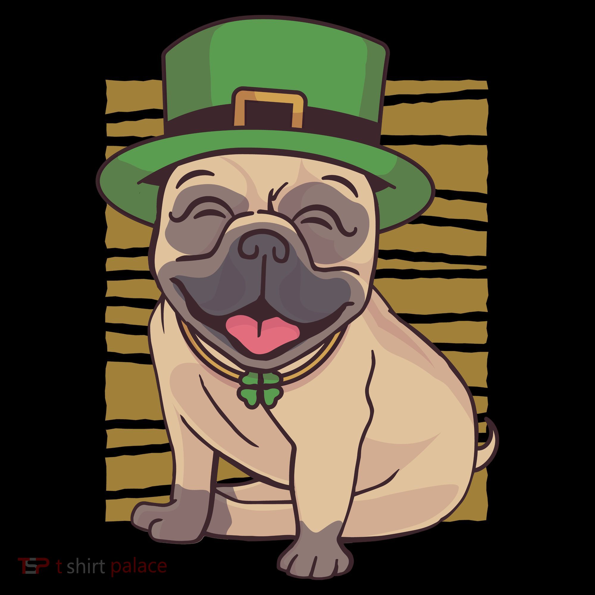 St Patricks Day Pug Coaster
