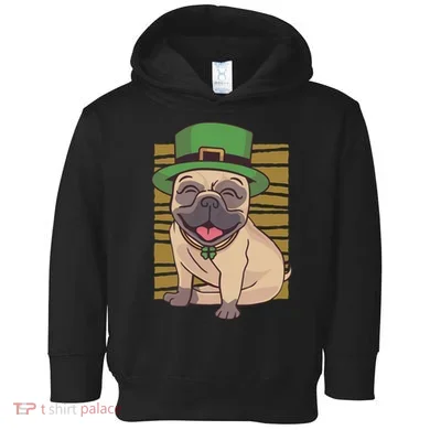 St Patricks Day Pug Toddler Hoodie