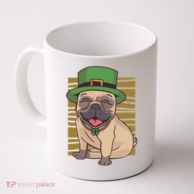 St Patricks Day Pug Coffee Mug