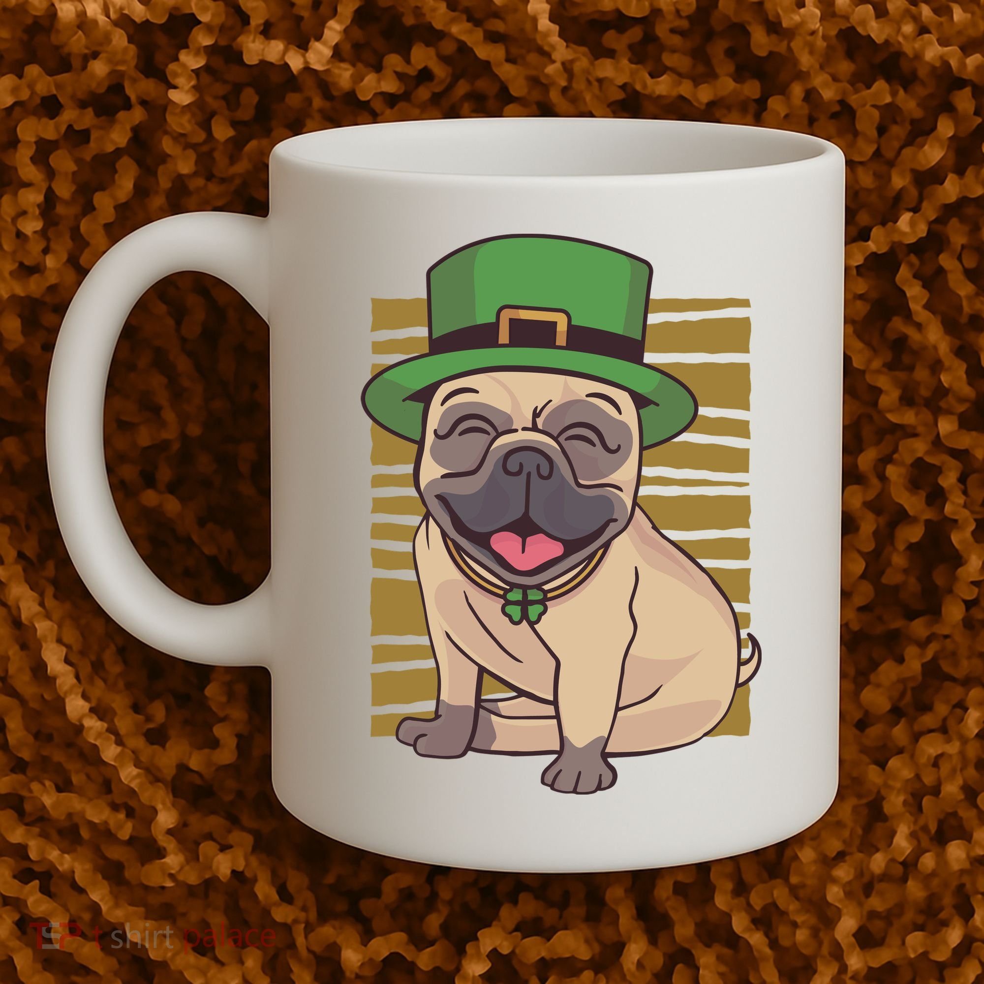 St Patricks Day Pug Coffee Mug
