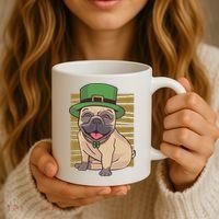 St Patricks Day Pug Coffee Mug thumb 3