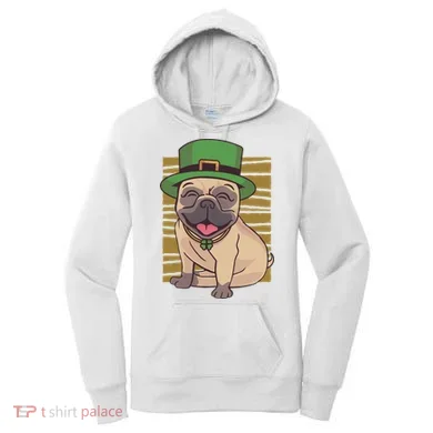 St Patricks Day Pug Women's Hoodie