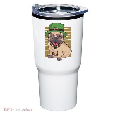St Patricks Day Pug Tumbler