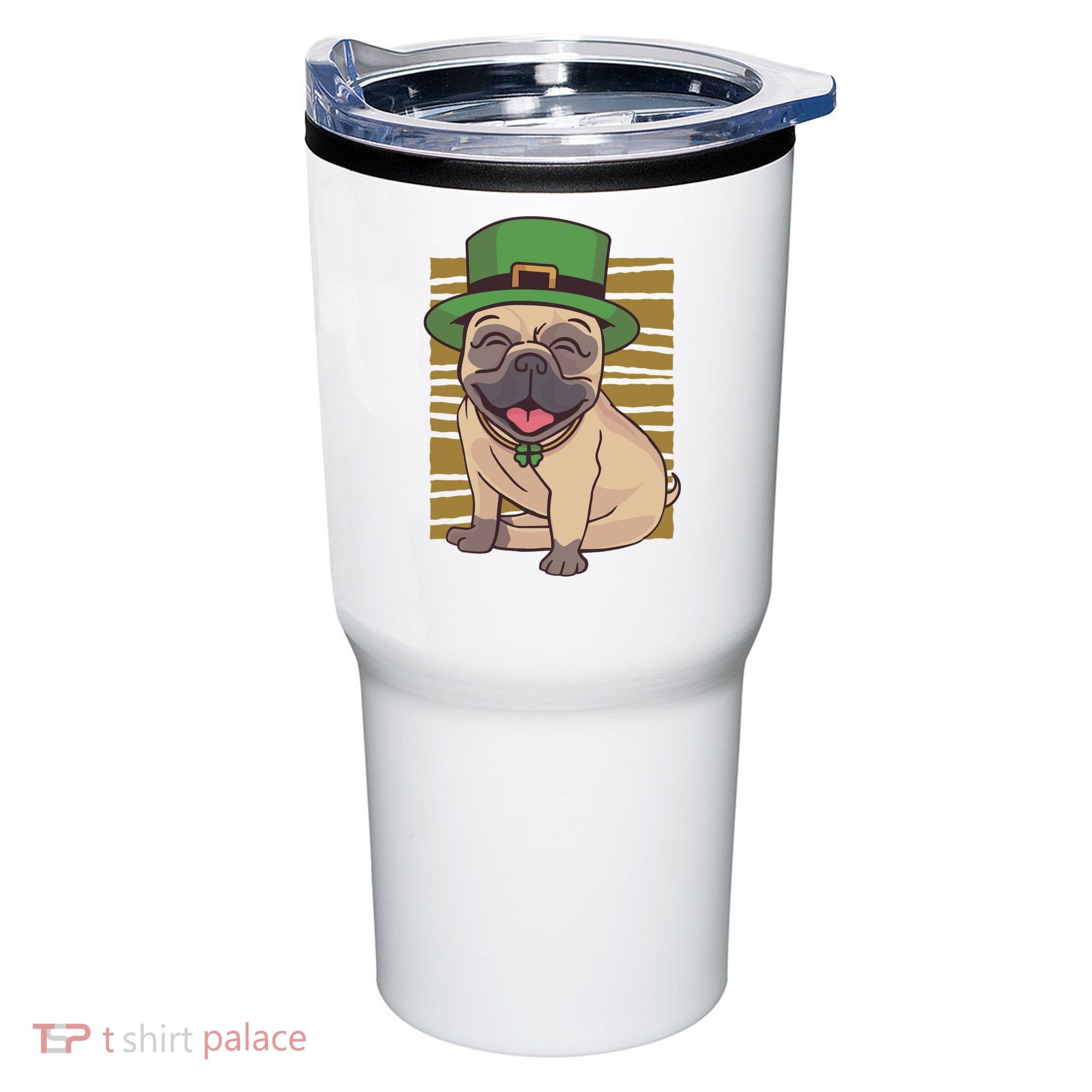 St Patricks Day Pug Tumbler