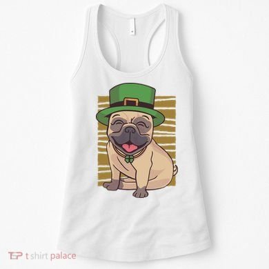 St Patricks Day Pug Women's Tank Top
