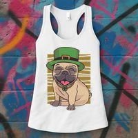 St Patricks Day Pug Women's Tank Top thumb 3