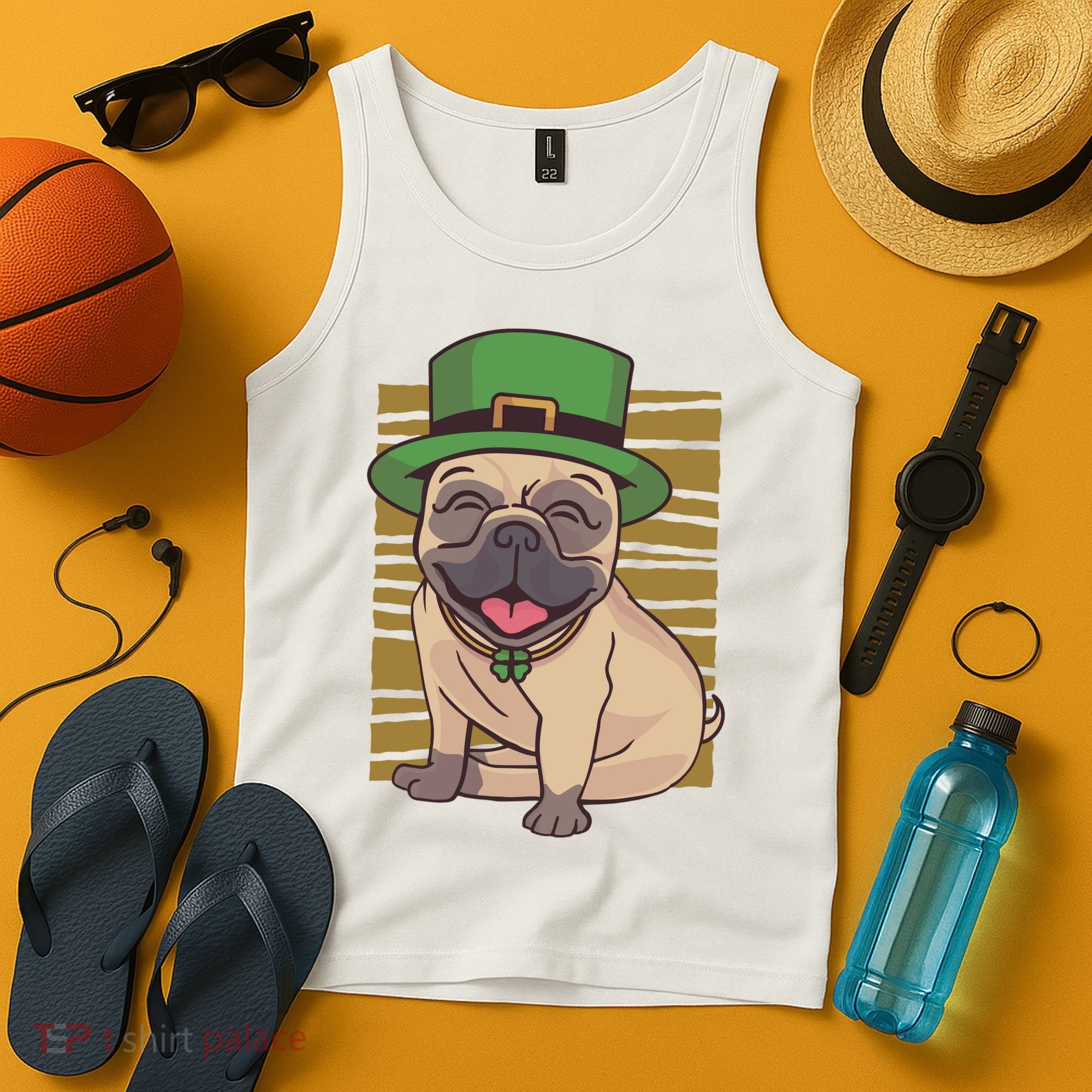 St Patricks Day Pug Tank Top