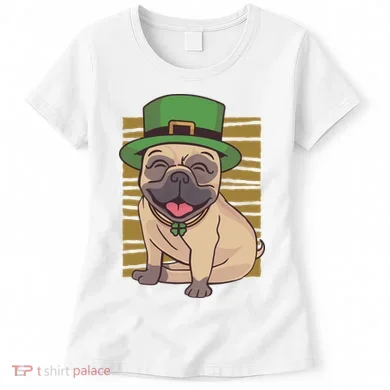 St Patricks Day Pug Women's T-Shirt