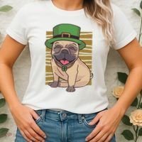 St Patricks Day Pug Women's T-Shirt thumb 2