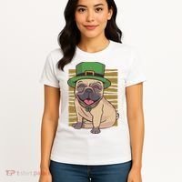 St Patricks Day Pug Women's T-Shirt thumb 4