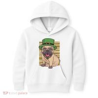 St Patricks Day Pug Kids Hoodie thumb 0