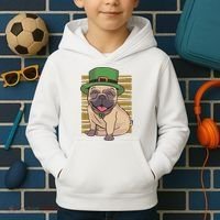 St Patricks Day Pug Kids Hoodie thumb 2