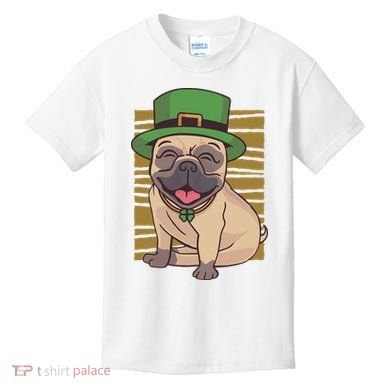 St Patricks Day Pug Kids T-Shirt