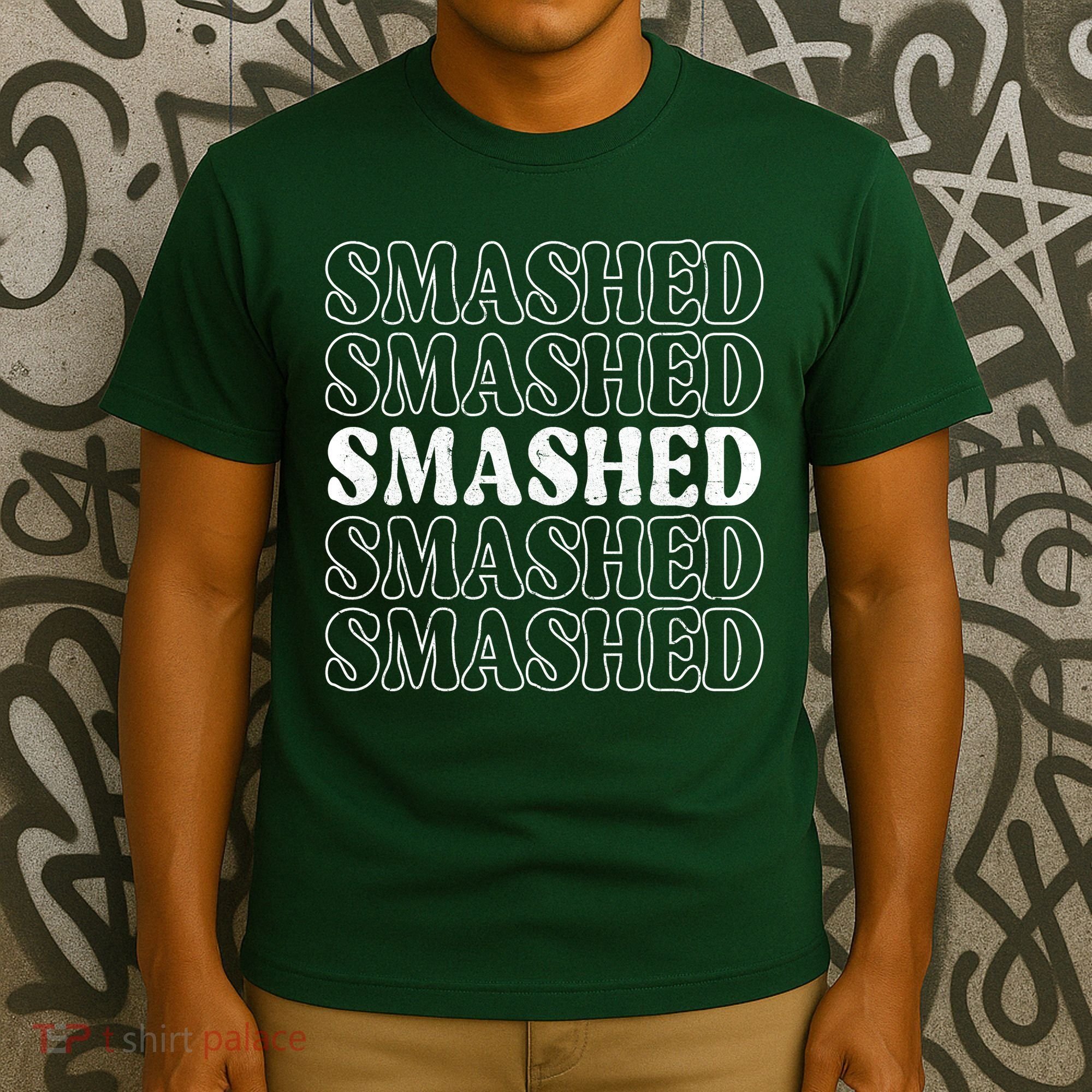 Smashed Party Drunk Retro T-Shirt