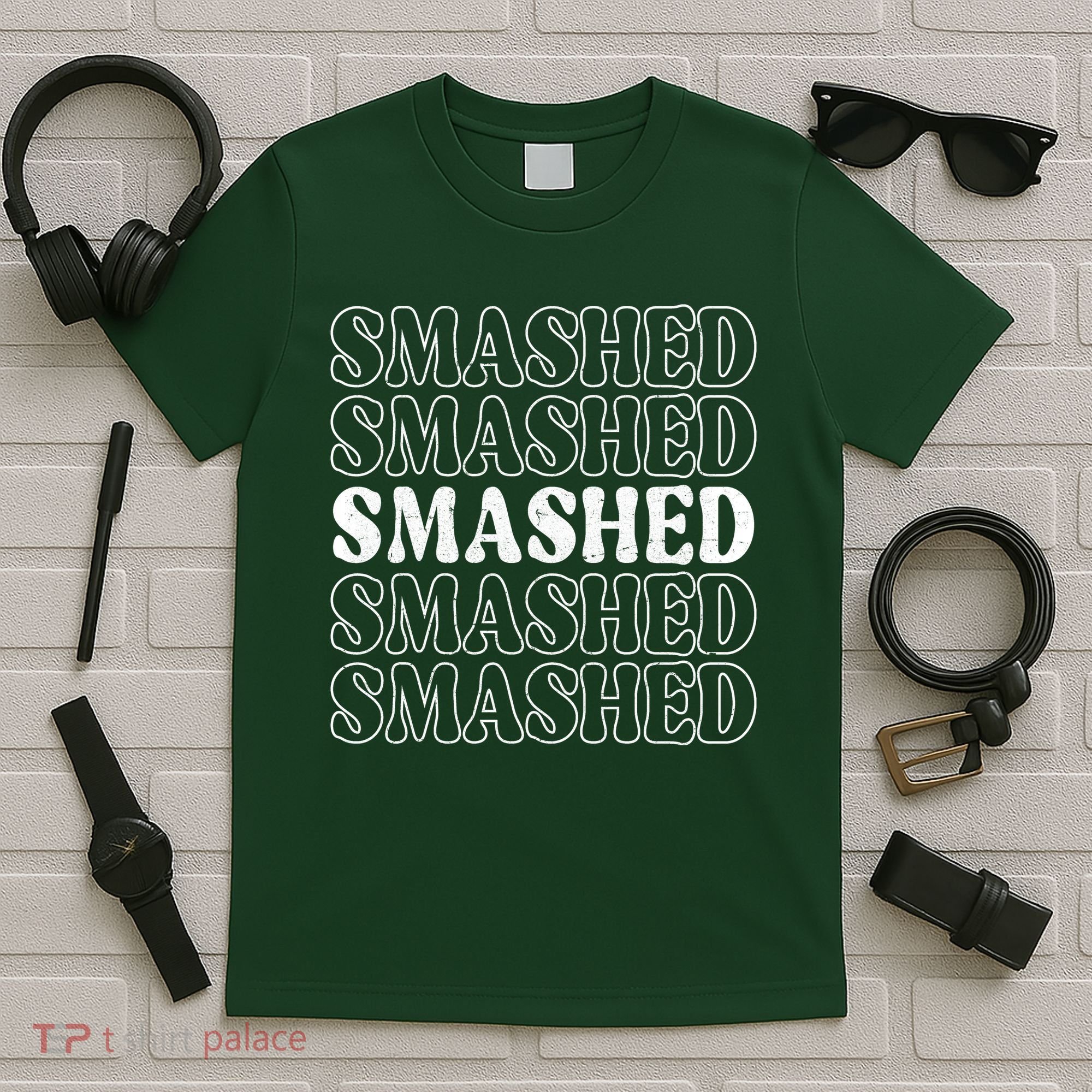 Smashed Party Drunk Retro T-Shirt