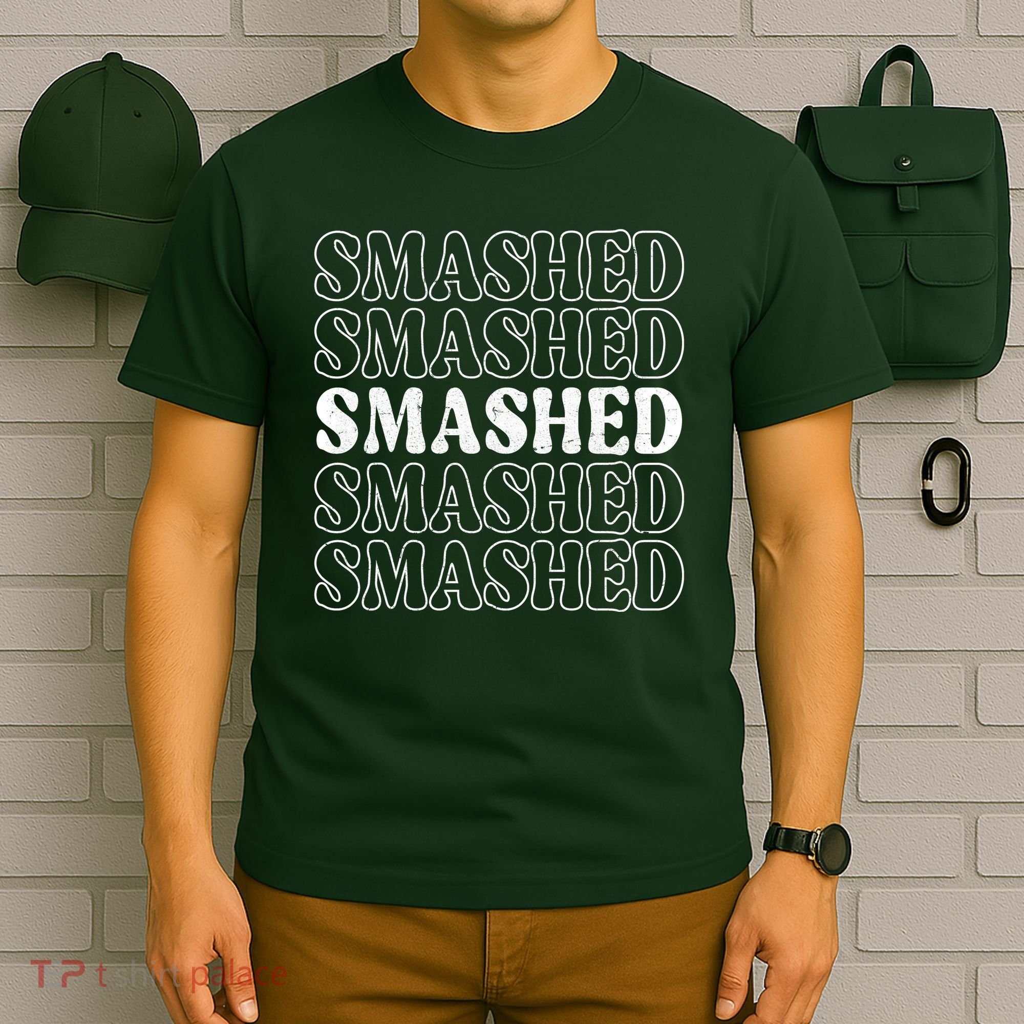 Smashed Party Drunk Retro T-Shirt