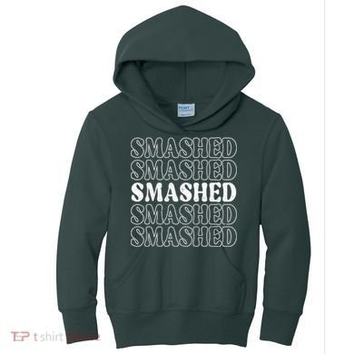 Smashed Party Drunk Retro Kids Hoodie