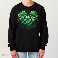 St Patrick's Day Shamrock Clover Heart Women's Sweatshirt thumb 0