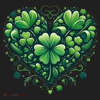 St Patrick's Day Shamrock Clover Heart Women's Sweatshirt thumb 2